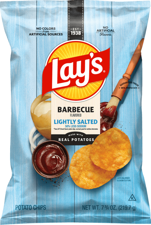 Papas fritas LAY'S® ligeramente saladas sabor BBQ