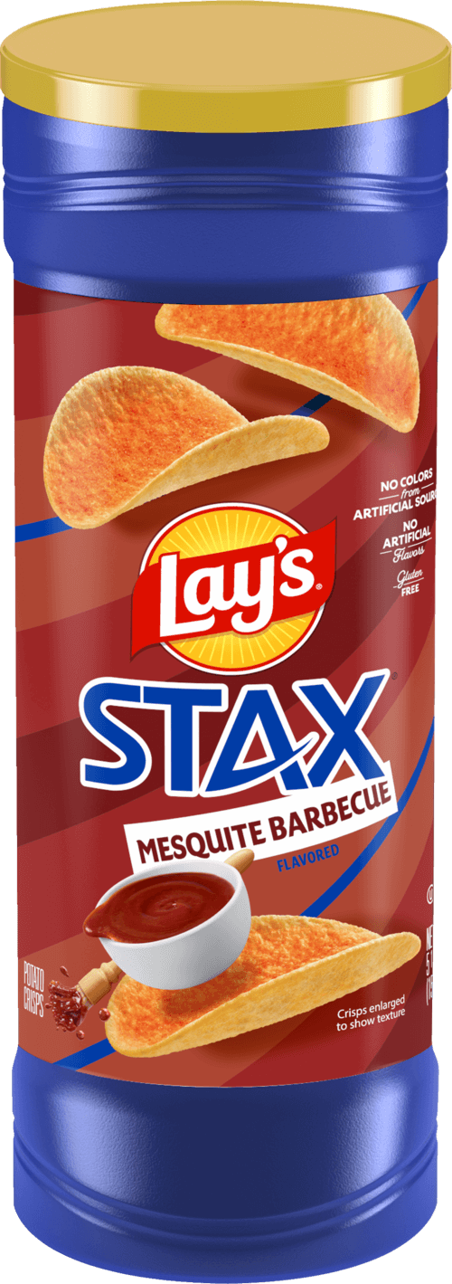 Papas fritas inglesas LAY'S® STAX® sabor BBQ al mezquite