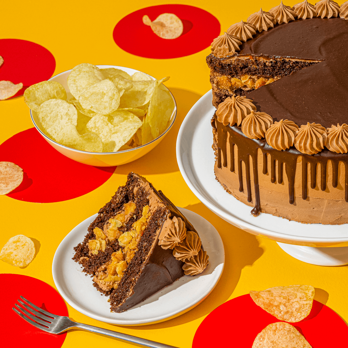 LAY'S® Sweet and Salty Potato Chip Chocolate Cake